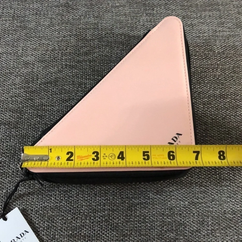 Prada Beauty Triangle Pouch Cosmetic Bag Authentic - Picture 14 of 15